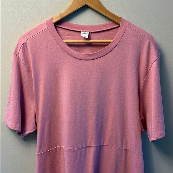 NWOT Melrose and Market Tshirt Dress Hi-Low Cut-Out Back Pink Size XL - Picture 2 of 7